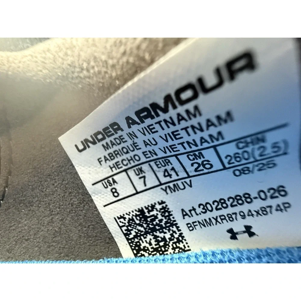 Under Armour Shadow Elite 3‎ FG Men's Size 8 Gray Blue Soccer Cleats 3028288-026